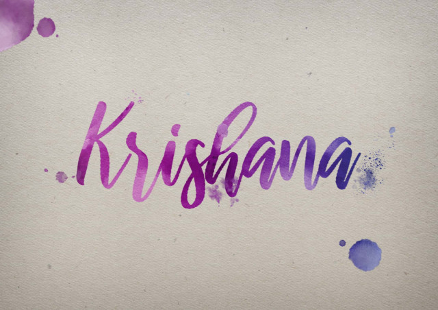 Free photo of Krishana Watercolor Name DP