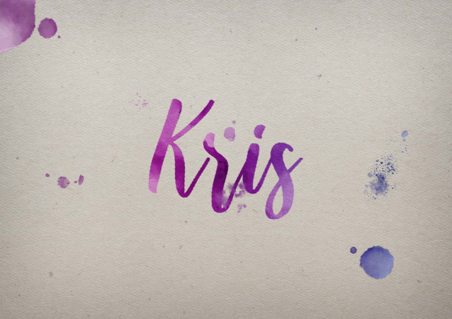 Free photo of Kris Watercolor Name DP