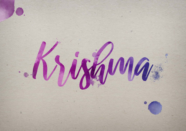 Free photo of Krishma Watercolor Name DP