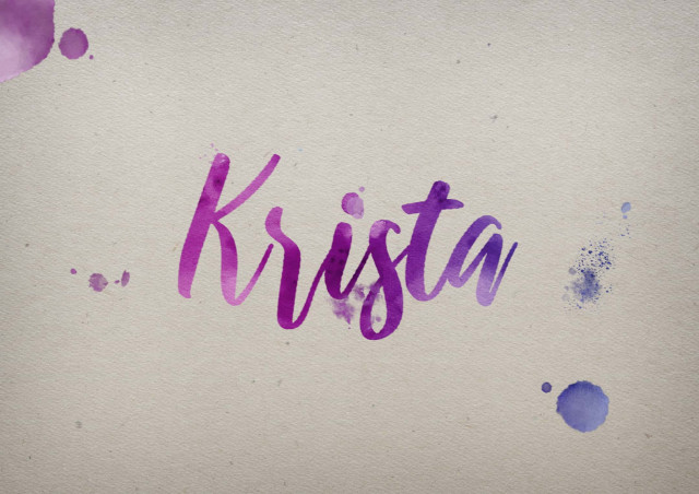 Free photo of Krista Watercolor Name DP