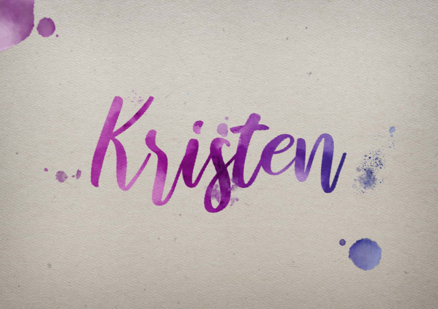 Free photo of Kristen Watercolor Name DP
