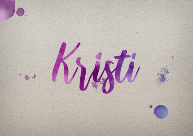 Free photo of Kristi Watercolor Name DP
