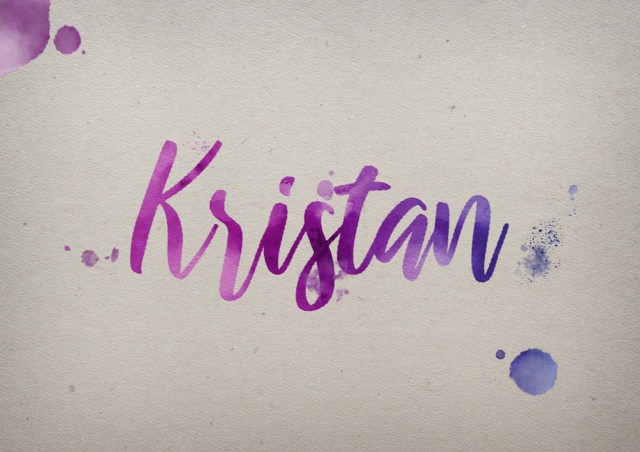 Free photo of Kristan Watercolor Name DP