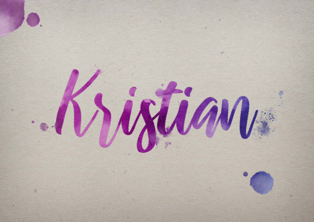 Free photo of Kristian Watercolor Name DP