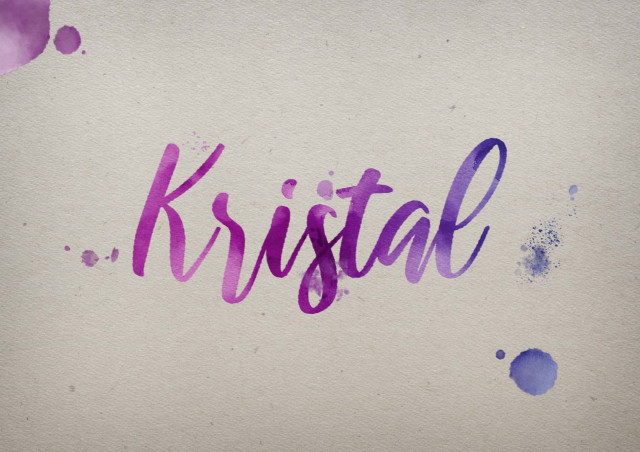 Free photo of Kristal Watercolor Name DP