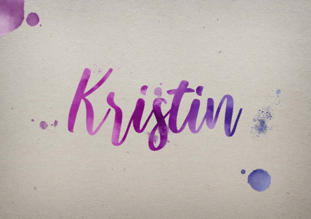 Free photo of Kristin Watercolor Name DP