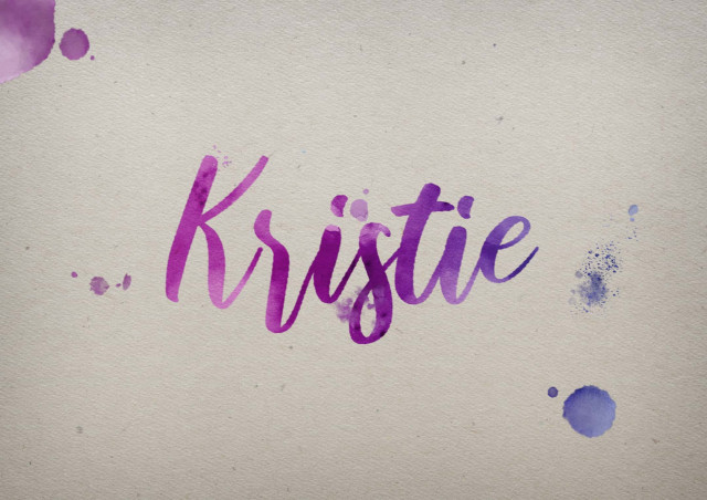 Free photo of Kristie Watercolor Name DP