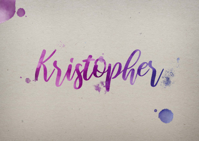 Free photo of Kristopher Watercolor Name DP