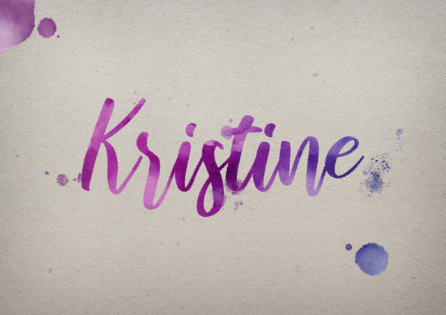Free photo of Kristine Watercolor Name DP