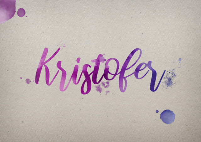 Free photo of Kristofer Watercolor Name DP