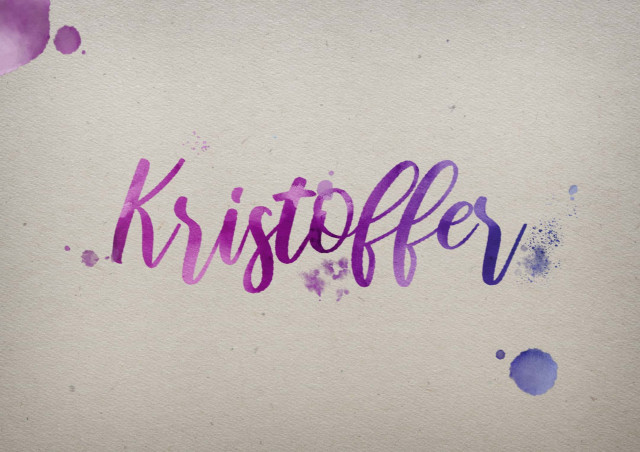 Free photo of Kristoffer Watercolor Name DP