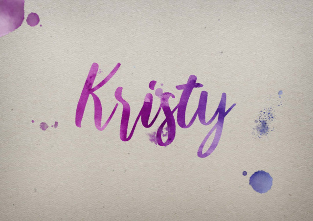 Free photo of Kristy Watercolor Name DP