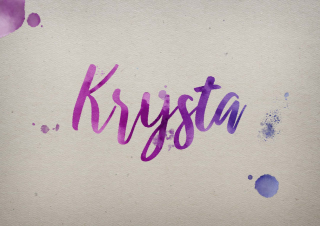 Free photo of Krysta Watercolor Name DP