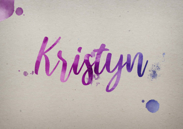 Free photo of Kristyn Watercolor Name DP