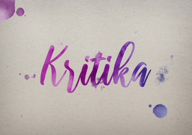 Free photo of Kritika Watercolor Name DP