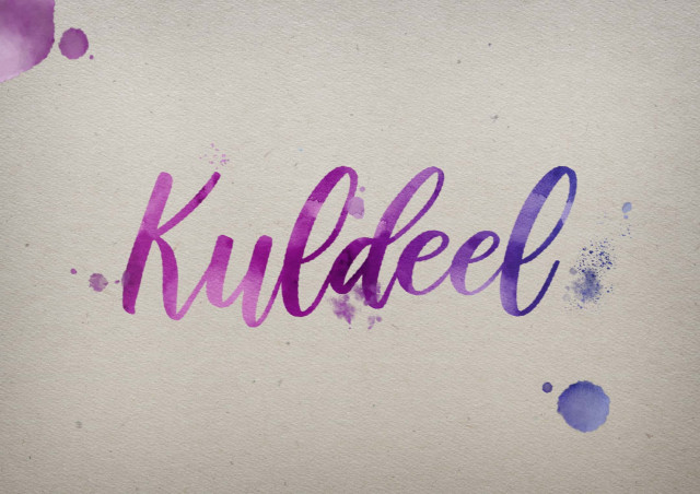 Free photo of Kuldeel Watercolor Name DP