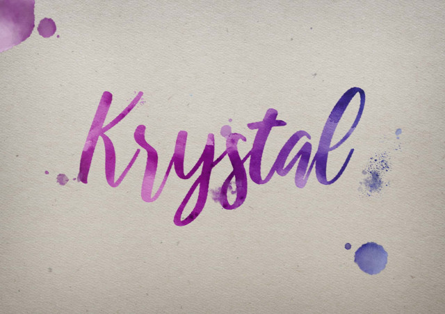 Free photo of Krystal Watercolor Name DP