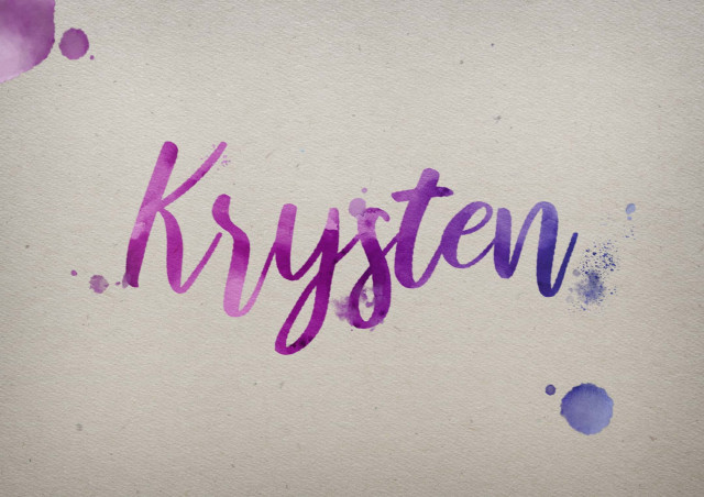 Free photo of Krysten Watercolor Name DP