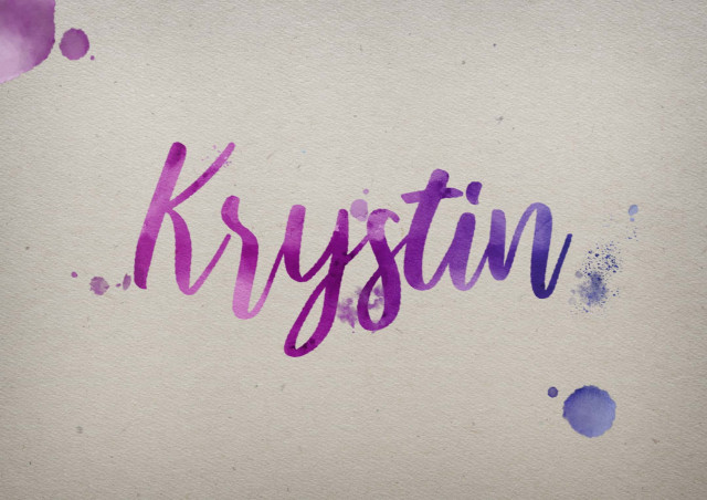 Free photo of Krystin Watercolor Name DP