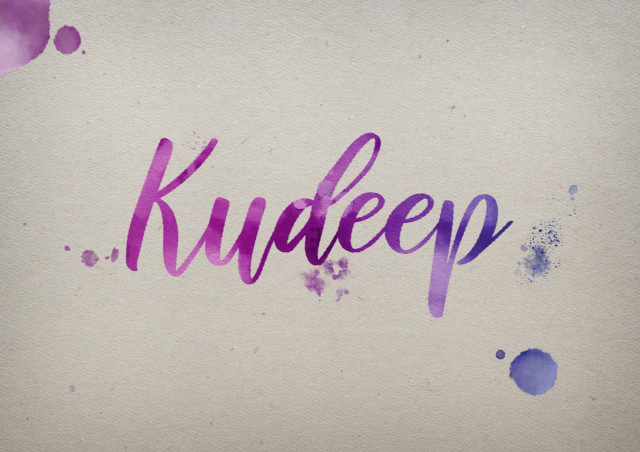 Free photo of Kudeep Watercolor Name DP