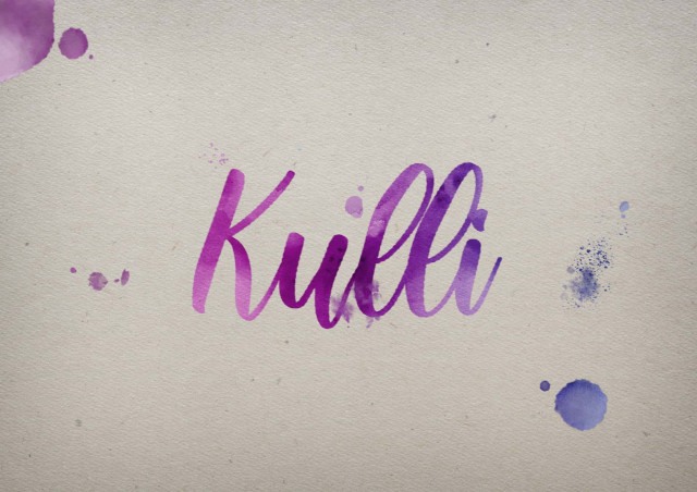 Free photo of Kulli Watercolor Name DP