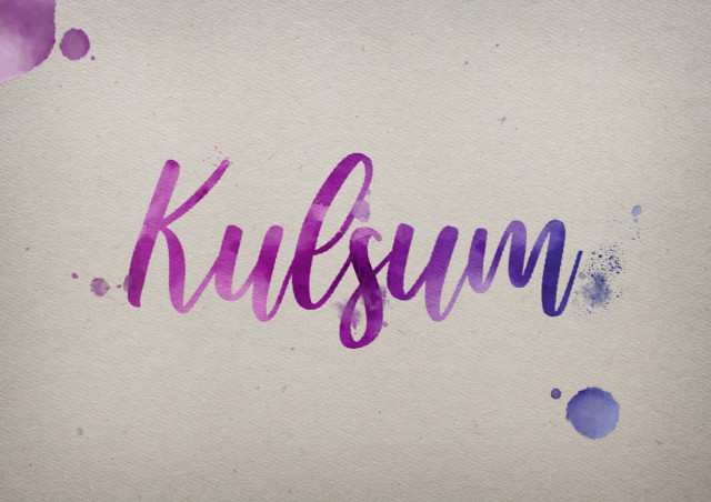 Free photo of Kulsum Watercolor Name DP
