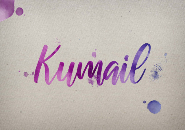 Free photo of Kumail Watercolor Name DP