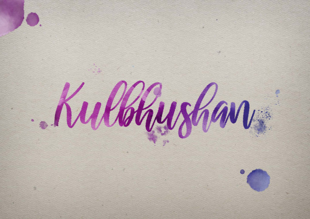 Free photo of Kulbhushan Watercolor Name DP