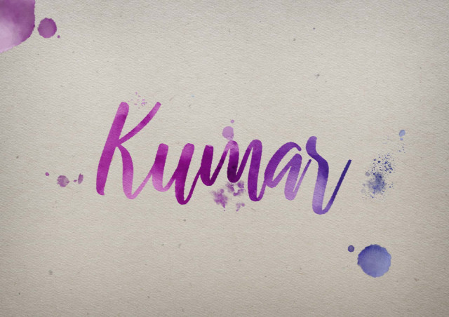 Free photo of Kumar Watercolor Name DP