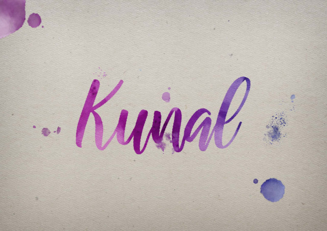 Free photo of Kunal Watercolor Name DP