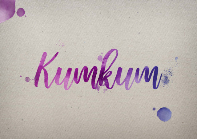 Free photo of Kumkum Watercolor Name DP