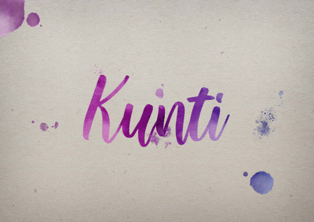 Free photo of Kunti Watercolor Name DP
