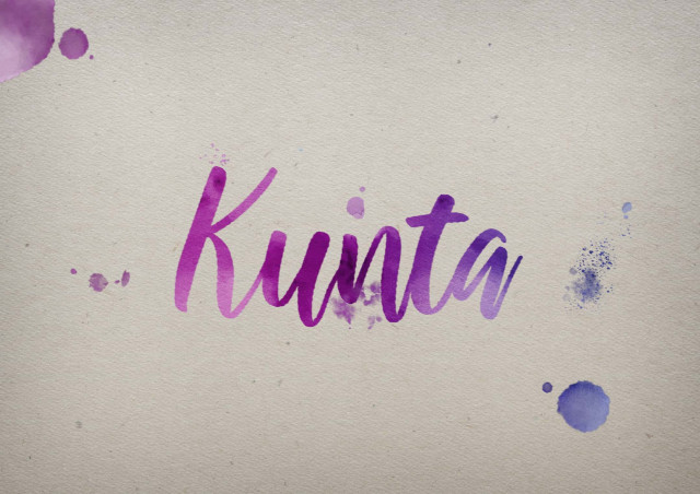 Free photo of Kunta Watercolor Name DP