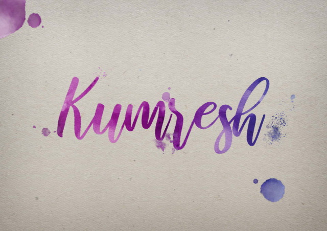 Free photo of Kumresh Watercolor Name DP