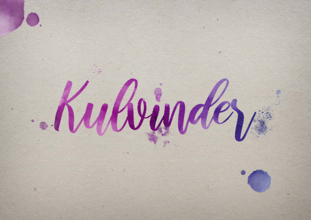 Free photo of Kulvinder Watercolor Name DP