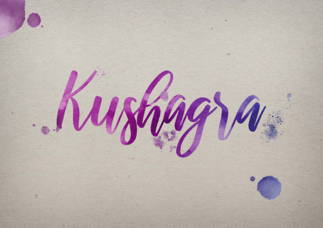 Free photo of Kushagra Watercolor Name DP