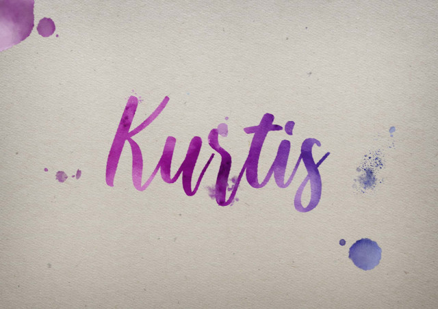 Free photo of Kurtis Watercolor Name DP