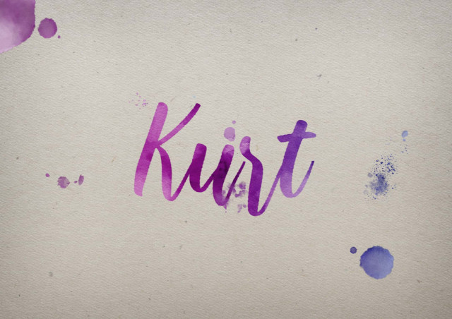 Free photo of Kurt Watercolor Name DP