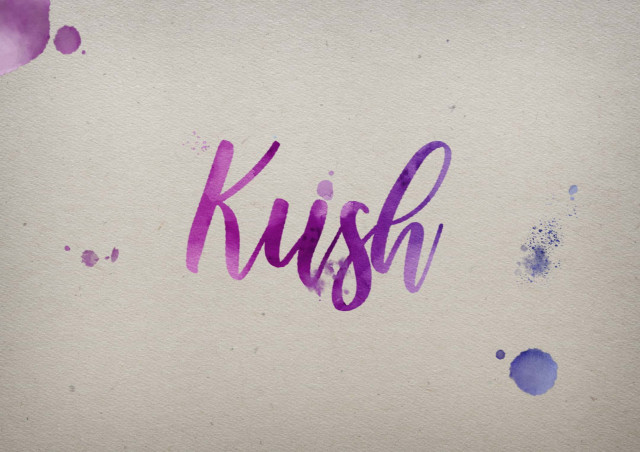 Free photo of Kush Watercolor Name DP