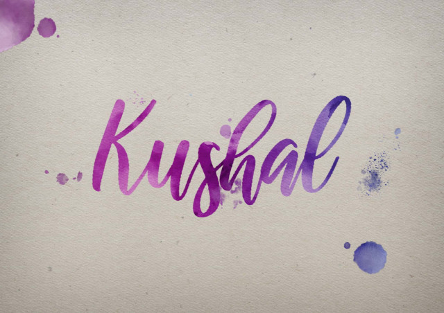 Free photo of Kushal Watercolor Name DP