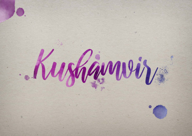 Free photo of Kushamvir Watercolor Name DP