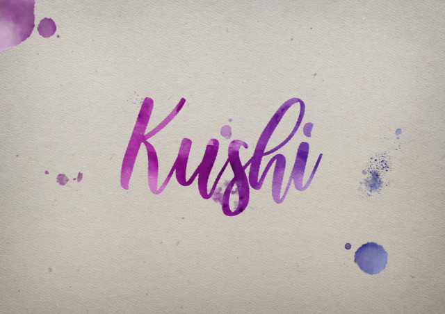 Free photo of Kushi Watercolor Name DP