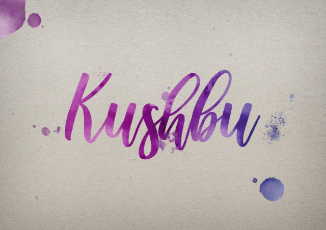 Free photo of Kushbu Watercolor Name DP