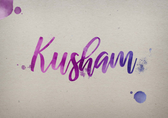 Free photo of Kusham Watercolor Name DP