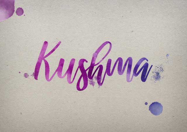 Free photo of Kushma Watercolor Name DP