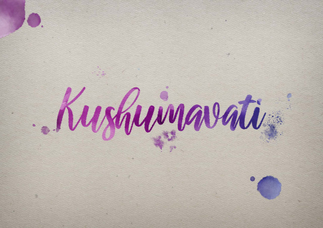 Free photo of Kushumavati Watercolor Name DP