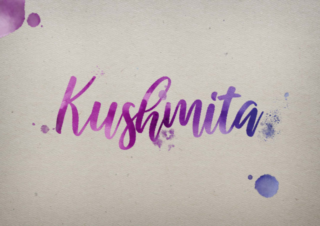 Free photo of Kushmita Watercolor Name DP