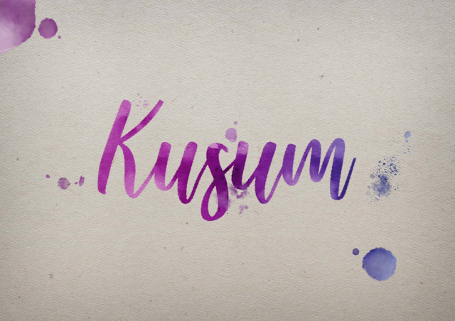 Free photo of Kusum Watercolor Name DP