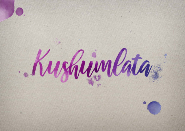 Free photo of Kushumlata Watercolor Name DP