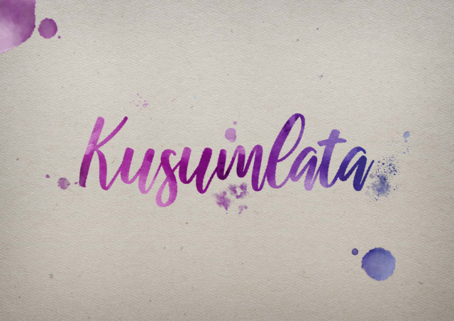 Free photo of Kusumlata Watercolor Name DP